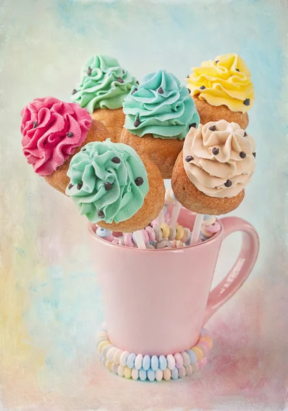 Colorido cupcake pops — Foto de Stock