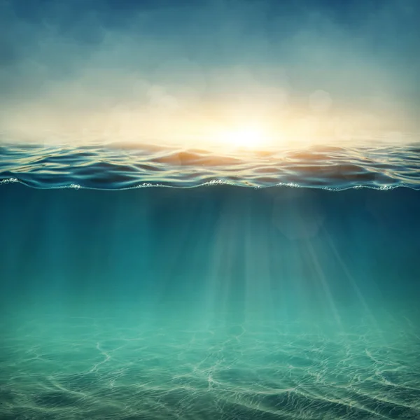 Rozmazané světla pod vodou — Stock fotografie