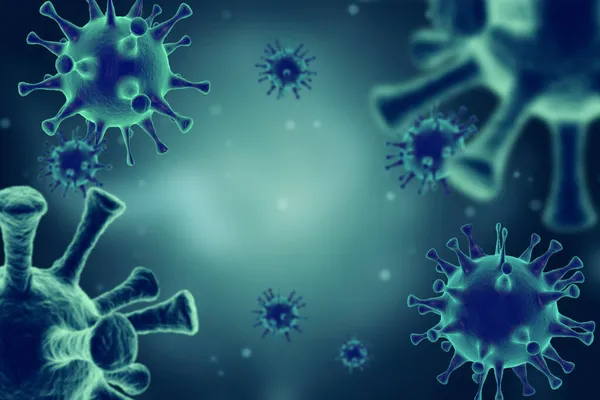 Concepto Coronavirus Virus Del Microscopio Cerca Renderizado — Foto de Stock