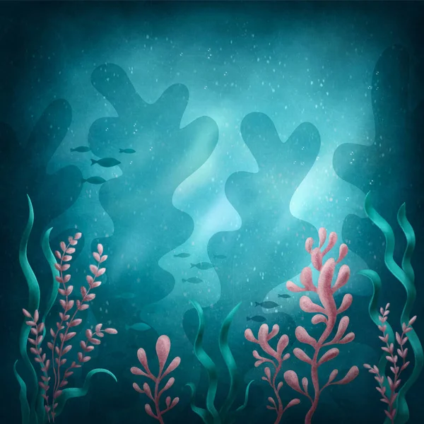 Abstract Underwater Background Copy Space — Foto de Stock