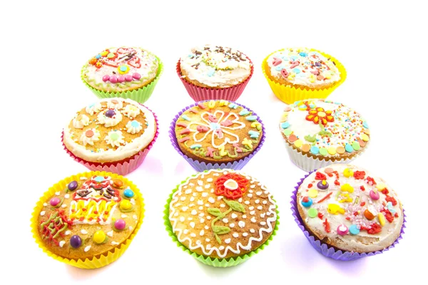 Verzierte Cupcakes — Stockfoto