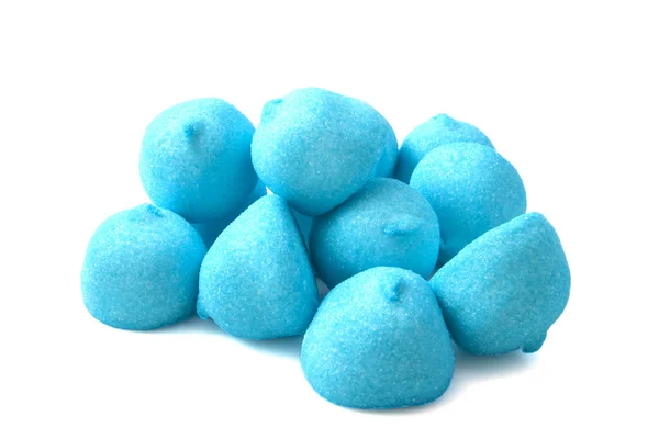 Chemical blue marshmallows — Stock Photo, Image