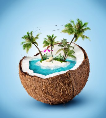 Картина, постер, плакат, фотообои "тропический остров
", артикул 21140943