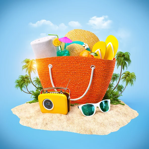 Beach bag — Stock Photo, Image