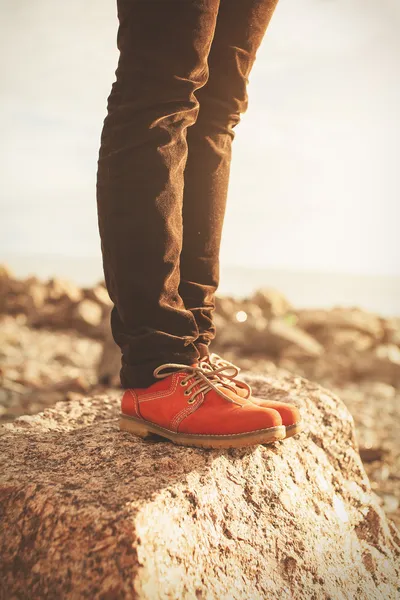 Оранжевые туфли — стоковое фото