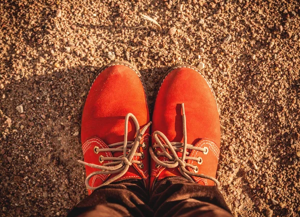 Orange shoes — Stock Photo, Image