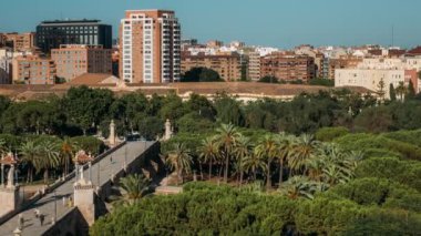 Time lapse of perk Turia in Valencia Spain