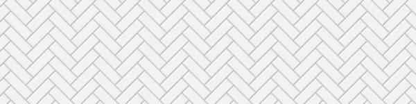 Weiße Fischgrätfliesen mit nahtlosem Muster. U-Bahn-Stein oder Keramikwand Hintergrund. Küche Backsplash oder Badezimmer Wand Textur. Vektorflache Illustration — Stockvektor