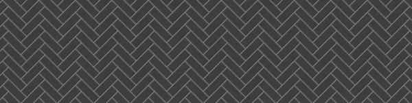 Nahtloses Muster aus schwarzer Fischgrätkachel. U-Bahn-Stein oder keramische Backsteinmauer Hintergrund. Küche Backsplash oder Badezimmer Boden Textur — Stockvektor