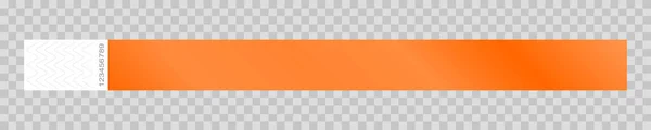 Паперовий браслет подій макет. Шаблон браслета для концерту, фестивалю, кіно, вечірки, дискотеки, ізольований на прозорому фоні. Ідентифікаційна група пацієнта. Векторні ілюстрації — стоковий вектор