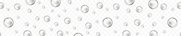 Underwater oxygen bubbles stream. Fizzy carbonated drink, seltzer, beer, soda, cola, lemonade, champagne, sparkling wine texture. Carbon dioxide effect in water — Stock vektor