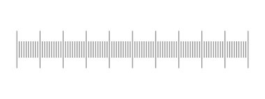 Yatay termometre ölçeği. Beyaz arka planda izole edilmiş meteorolojik ya da tıbbi ölçüm aracı şablonu. Vektör özet çizimi