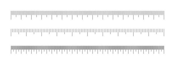 Cetvel ölçeği. Yatay ölçüm çizelgesi, santimetre ve milimetre kalınlığında. Uzaklık, yükseklik veya uzunluk ölçüm aracı — Stok Vektör