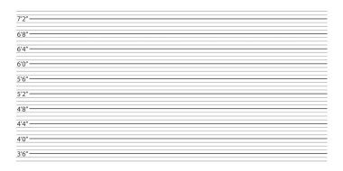 Polis sabıka kaydı. Tutuklu kişi ya da şüpheli tanımlaması için beyaz arka planda izole edilmiş boy tablosu. Vektör illüstrasyonu