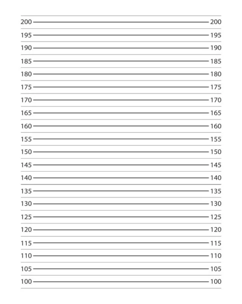 La policía registró antecedentes. Gráfico de altura con marcado de centímetros para la foto de la identificación de la persona detenida o sospechosa — Archivo Imágenes Vectoriales