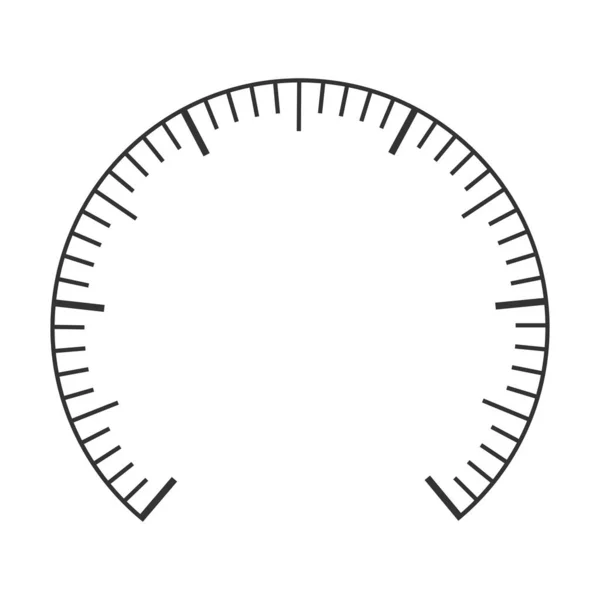 Misuratore di pressione, tachimetro, tonometro, termometro, manometro, barometro, navigatore o scala degli indicatori. Modello di grafico del cruscotto di misurazione — Vettoriale Stock