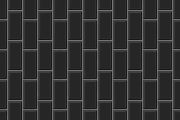 Вертикальная компоновка плитки прямоугольника. Керамический или бриксовый черный узор на стене без герметизации. Kitchen backsplash or bathroom ceramic floor background. Внутренняя или внешняя текстура — стоковый вектор