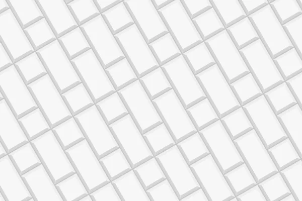 Rettangoli Bianchi Quadrati Piastrelle Disposizione Diagonale Ceramica Pietra Mattoni Muro — Vettoriale Stock