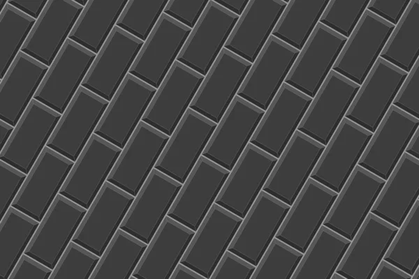 Черные Прямоугольники Плитки Диагональное Расположение Фона Керамические Каменные Кирпичные Стены — стоковый вектор