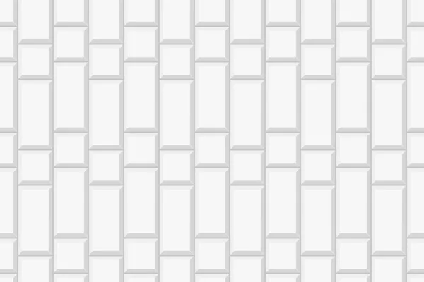 Белый Вертикальный Прямоугольник Фон Квадратной Плитки Керамические Кирпичные Стены Бесшовный — стоковый вектор