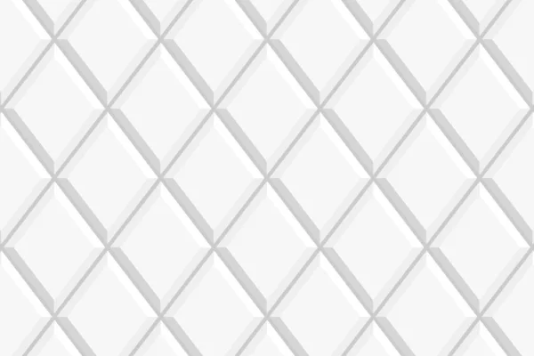 Weiße Rautenfliese Nahtloses Muster Badezimmer Oder Toilette Keramik Wand Oder — Stockvektor
