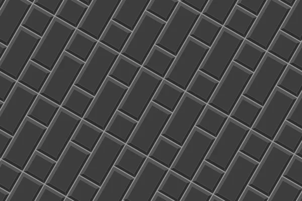 Black Diagonal Rectangles Squares Tile Ceramic Stone Brick Wall Background — Stockvektor