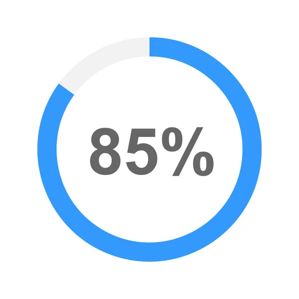 Відсотків Заповненої Зарядки Батареї Піктограма Круглої Панелі Завантаження Процесу Прогресу — стоковий вектор