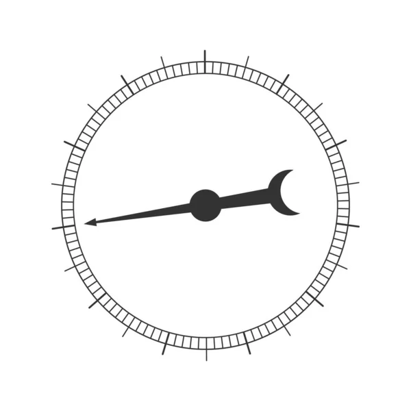 Measuring Scale Rotating Arrow 360 Degree Template Barometer Compass Circular — Stockový vektor