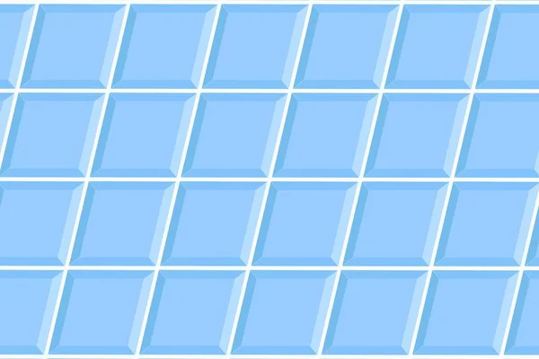 Blue Square Tile Diagonal Arrangement Bathroom Toilet Ceramic Wall Floor — Stock Vector