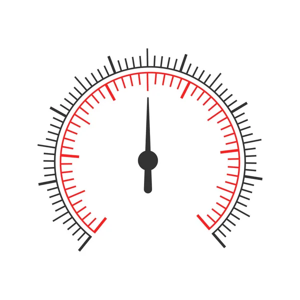 Runde Messschablone Mit Zwei Runden Diagrammen Und Pfeil Druckmesser Manometer — Stockvektor