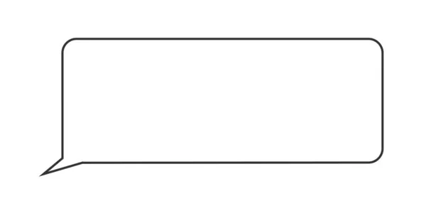 Décrivez Bulle Message Modèle Cadre Chat Vide Isolé Sur Fond — Image vectorielle