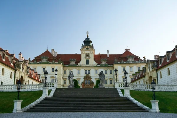 Facade and stairs of Valtice castle — Stock Photo, Image