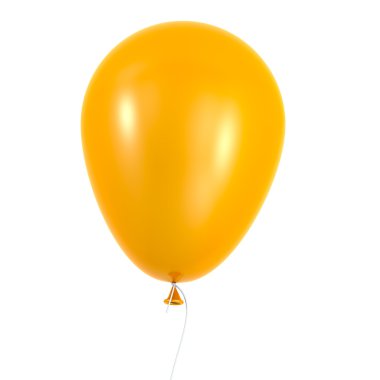 Beyaz arka plan üzerinde izole turuncu balon