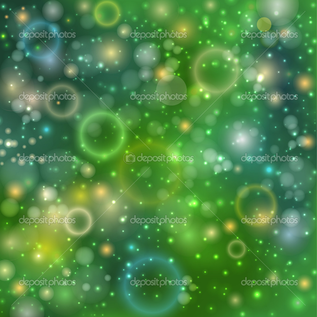 キラキラの明かりと緑の背景 ストックベクター C Megapixelina