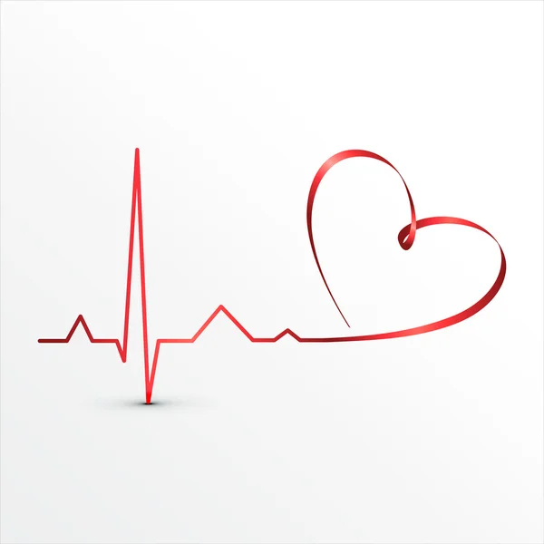 Καρδιά κτυπά καρδιογράφημα εικονίδιο Διάνυσμα Αρχείου
