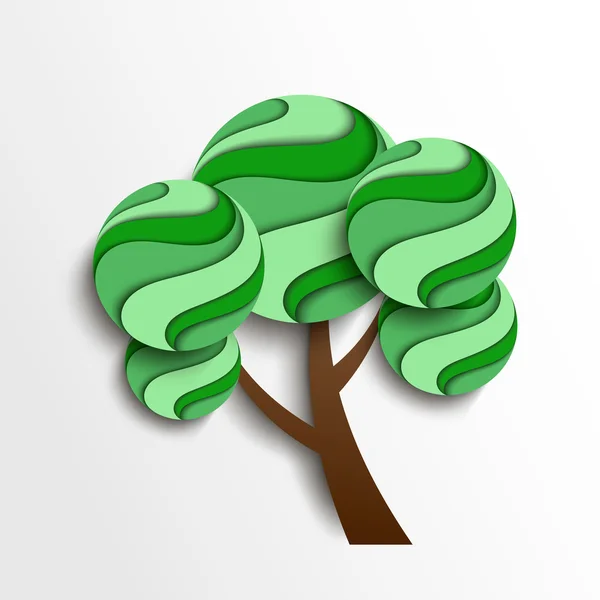 Árbol estilizado de primavera — Vector de stock