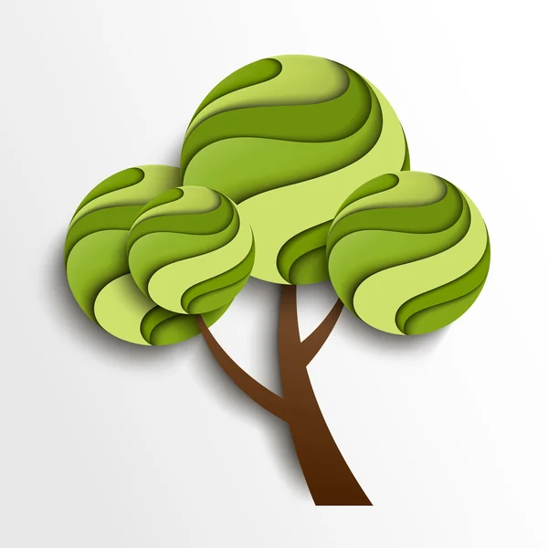 Árbol estilizado de verano — Vector de stock