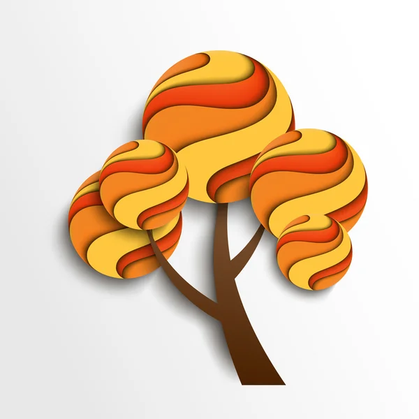 Árbol de otoño estilizado . — Vector de stock