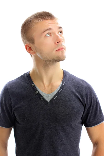 Young man looking up — Stock Photo, Image