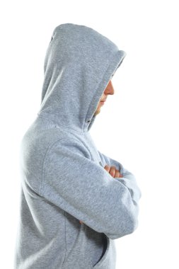 Genç bir adamın profili.