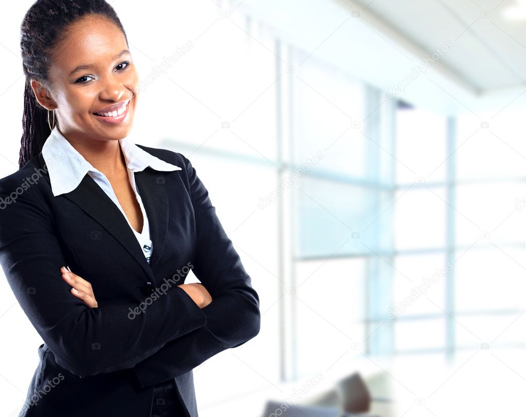 African businesswoman at office