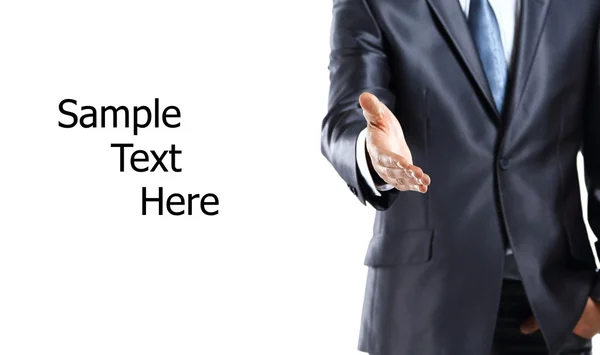 Cropped view of business man extending hand to shake — Stock Photo, Image