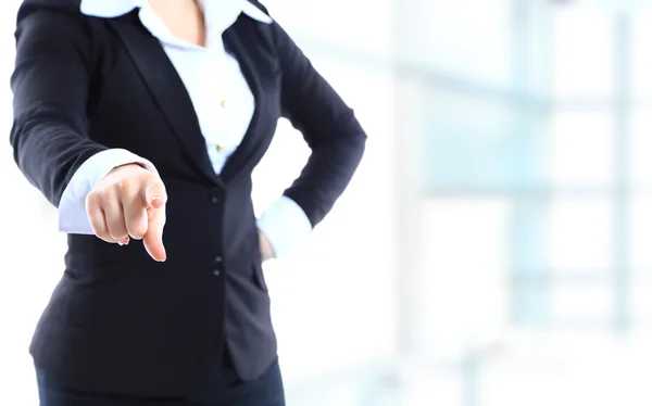 Mujer de negocios señalándote con el dedo . — Foto de Stock