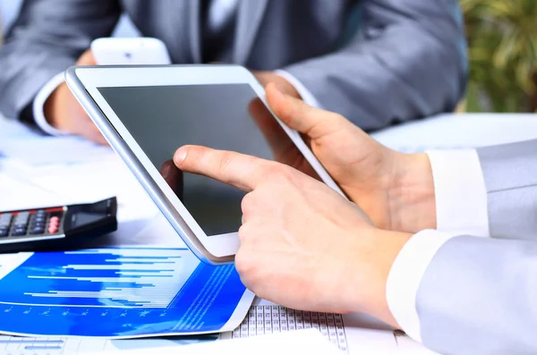 Businessman holding digital tablet — Stock Photo, Image