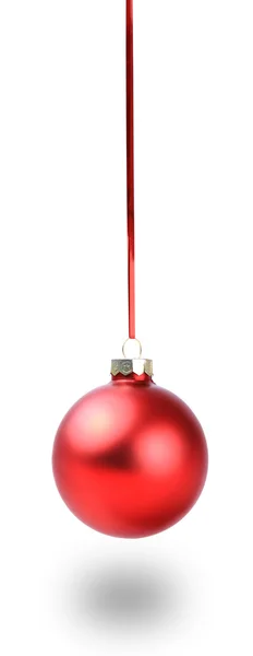 Red Christmas Ball isolated on white background — Stock Photo, Image