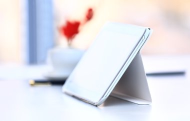 Dijital tablet. Modern cihaz iş ve çalışma.