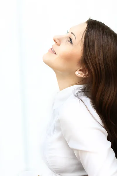 Relaxed woman and cool business — Stock Photo, Image