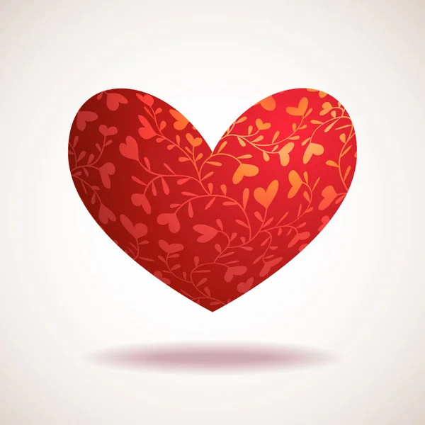 Corazón rojo — Vector de stock