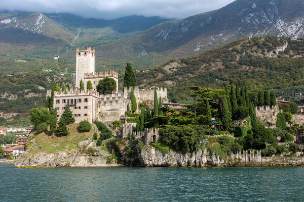 Castillo medieval Scaligero en Malcesine, Italia Imagen de stock