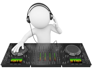 3D beyaz. DJ bir